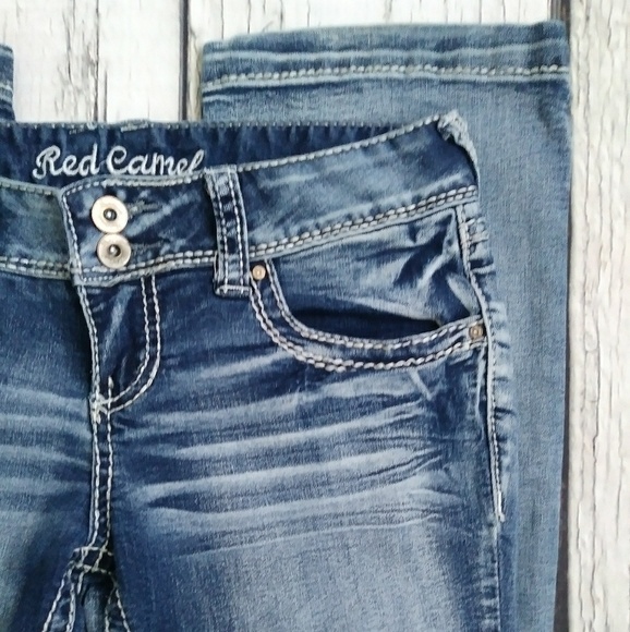 Red Camel Embellished Low Rise Bootcut Jeans Sz 5 - Picture 4 of 8